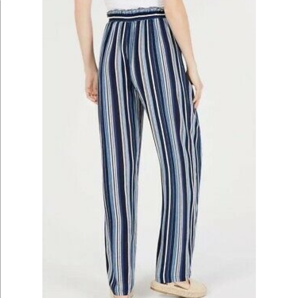 NWOT! BCX Ruffle Tie Waist Striped Pants
